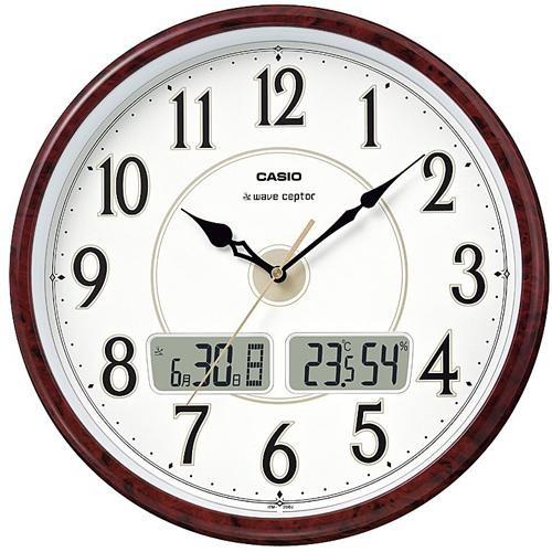 確認用　CASIO 温度・湿度計付電波掛時計　IDC-200J CASIO（カシオ） ITM-200J-5BJF 電波壁掛け時計 ITM200J5BJF : イー