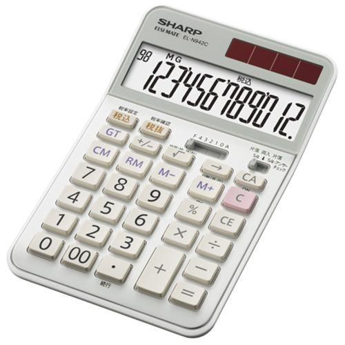 SHARP（シャープ） EL-N942C-X 実務電卓 12桁 : イーベスト - 通販
