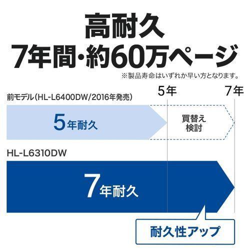レーザープリンター ブラザー JUSTIO(ジャスティオ)モノクロ HL-L6310DW A4/USB/LAN/WiFiの画像