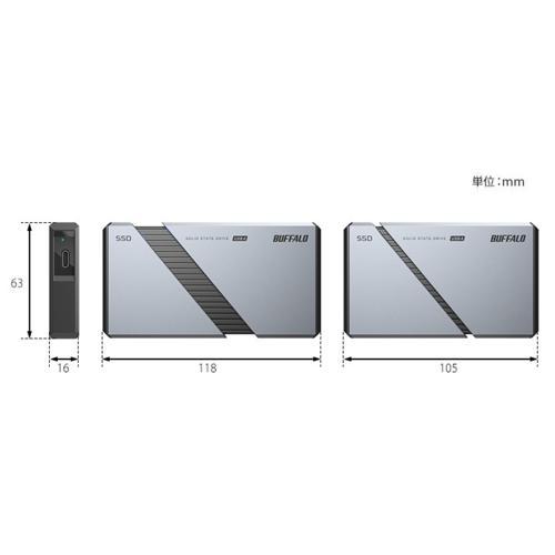 バッファロー(BUFFALO) SSD-PE2.0U4-SA USB4(Gen 3x2) 対応 冷却ファン 