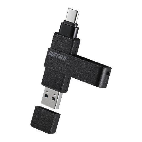 バッファロー(BUFFALO) RUF3-ACR64G-BK ブラック USB 3.2 Gen1 Type-C