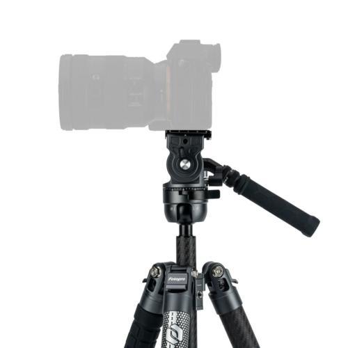 KING Fotopro X-AIRFLY Max video カーボン三脚 4段 ビデオ雲台搭載の画像