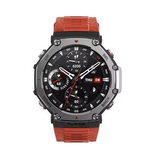 アマズフィット(Amazfit) T-Rex 3 ラバ 48mm スマートウォッチ 赤 