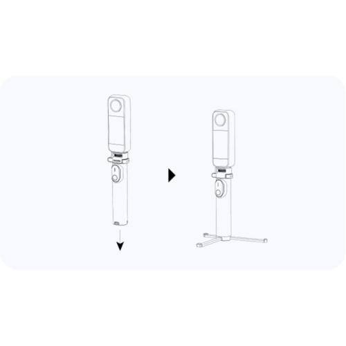 insta360 折りたたみ式三脚付き自撮り棒リモコン 純正レンズ