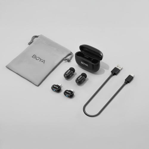 BOYA ボーヤ mini12(ブラック) コンパクトワイヤレスマイク USB Type-C