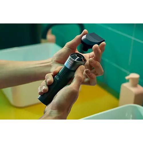【長期保証付】フィリップス(PHILIPS) X5006/05 アクアブルー/ブラック Shaver series 5000X 回転式 ウェット&ドライ電気シェーバー_4