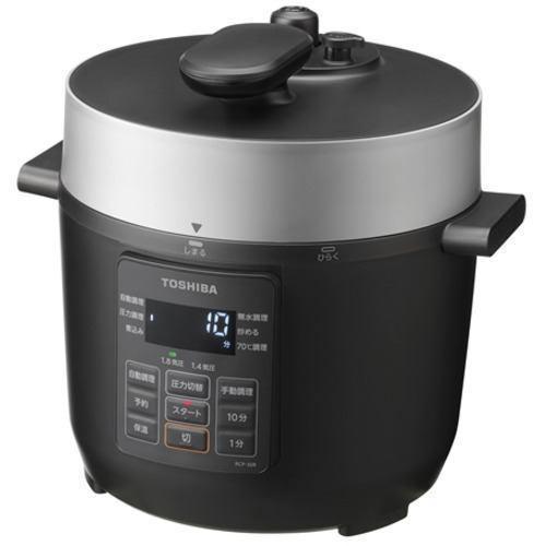 東芝 TOSHIBA 電気圧力鍋 3.0L ブラック RCP-30Rの商品画像（Yahoo!ショッピング）