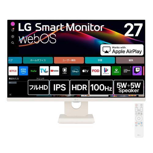 LG SMART Monitor 27 美品 長期保証付】LGエレクトロニクス(LG) 27U511SA-W LG Smart Monitor 27
