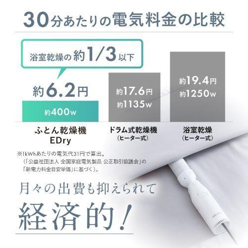 【長期保証付】ニップラックス(NIPLUX) NL-ED24WT 白 NIPLIFE ふとん乾燥機Edry_11