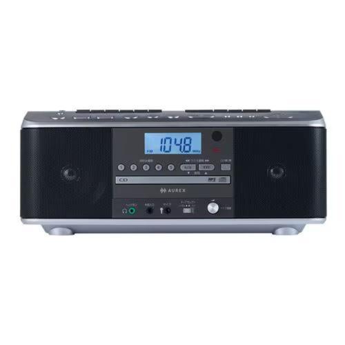 【長期保証付】東芝(TOSHIBA) AX-KCRW70S シルバー CDラジオカセットレコーダー ダブルカセット AM/FM ワイドFM対応 カラオケ・声くっきり機能の画像