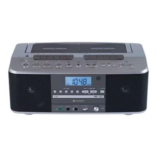 【長期保証付】東芝(TOSHIBA) AX-KCRW70S シルバー CDラジオカセットレコーダー ダブルカセット AM/FM ワイドFM対応 カラオケ・声くっきり機能の画像