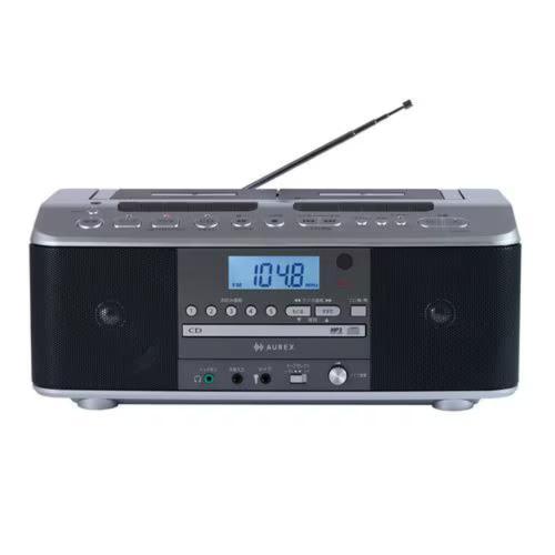 【長期保証付】東芝(TOSHIBA) AX-KCRW70S シルバー CDラジオカセットレコーダー ダブルカセット AM/FM ワイドFM対応 カラオケ・声くっきり機能の画像