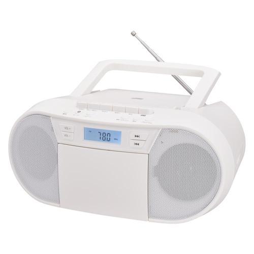 長期保証付】オーム電機(OHM) RCD-720T ホワイト AudioComm CDラジカセ