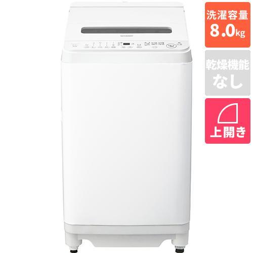 設置＋長期保証】シャープ(SHARP) ES-SV8L-W ホワイト系 穴なし槽