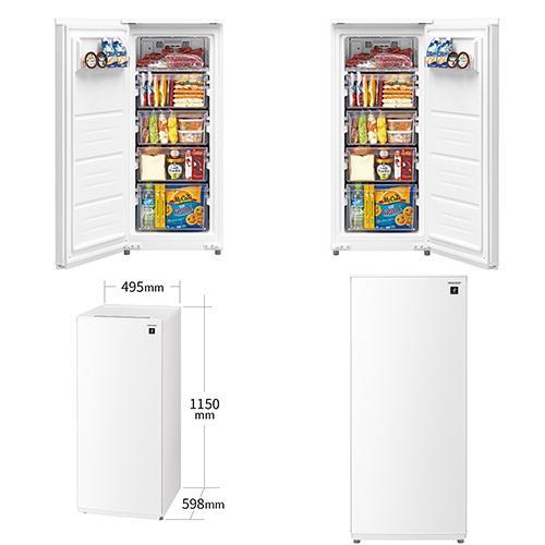 設置＋リサイクル】シャープ(SHARP) FJ-HF13H-W スノーホワイト 1ドア