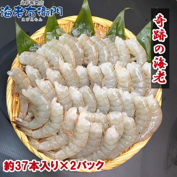 バナメイエビ 無頭 特大 冷凍エビ 奇跡の海老 特大サイズ 約37本入りが
