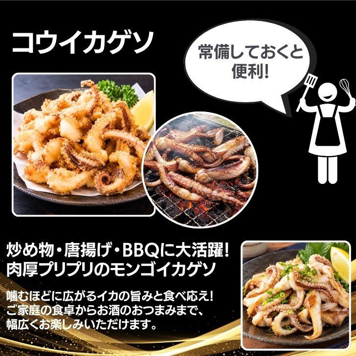 【業務用】コウイカゲソ 約1kg 2/4サイズ（2〜4個入り）タイ産 紋甲イカ げそ イカ 下足 冷凍 唐揚げ BBQ おつまみ 塩焼き イカ下足 いかげそ |  | 10