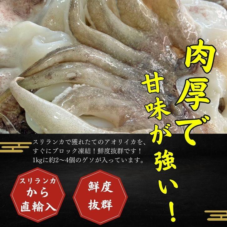 海老右衛門 モンゴイカゲソ 2/4サイズ 1kg(1kgに約2〜4入り) 肉厚で甘みの強いゲソ 塩焼き イカ下足 いか いかげそ バーベキュー おつまみ お弁当 業務用 |  | 03