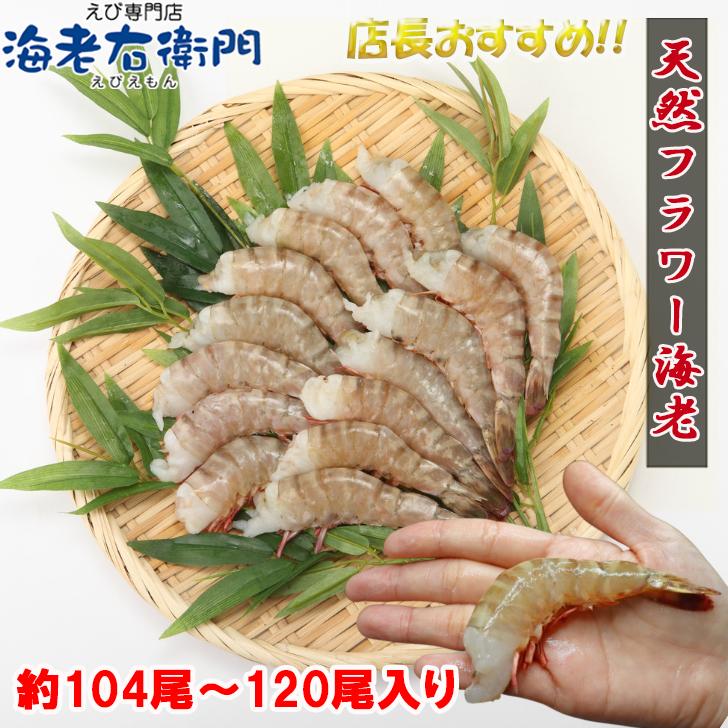 天然！フラワー海老 26/30 中サイズ 104尾から120尾入り 900gX2 1.8kg  冷凍エビ 冷凍えび 天然海老 天然エビ アシアカ無頭海老 業務用 |  | 03