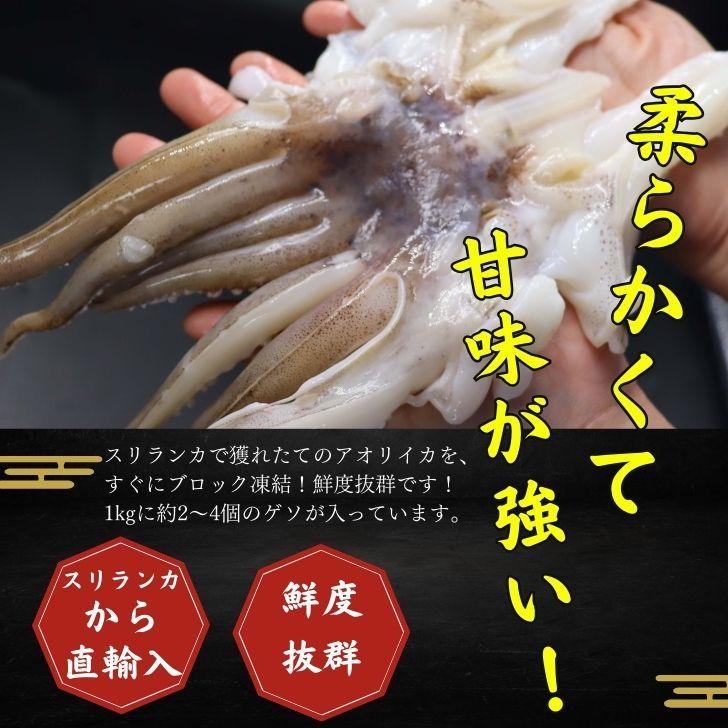 海老右衛門 アオリイカゲソ 2/4サイズ 1kg(1kgに約2〜4入り) 柔らかくて甘みの強いゲソ 塩焼き イカ下足 いか いかげそ バーベキュー おつまみ お弁当 業務用 |  | 01