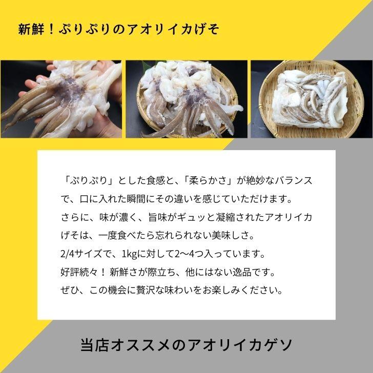 海老右衛門 アオリイカゲソ 2/4サイズ 1kg(1kgに約2〜4入り) 柔らかくて甘みの強いゲソ 塩焼き イカ下足 いか いかげそ バーベキュー おつまみ お弁当 業務用 |  | 09