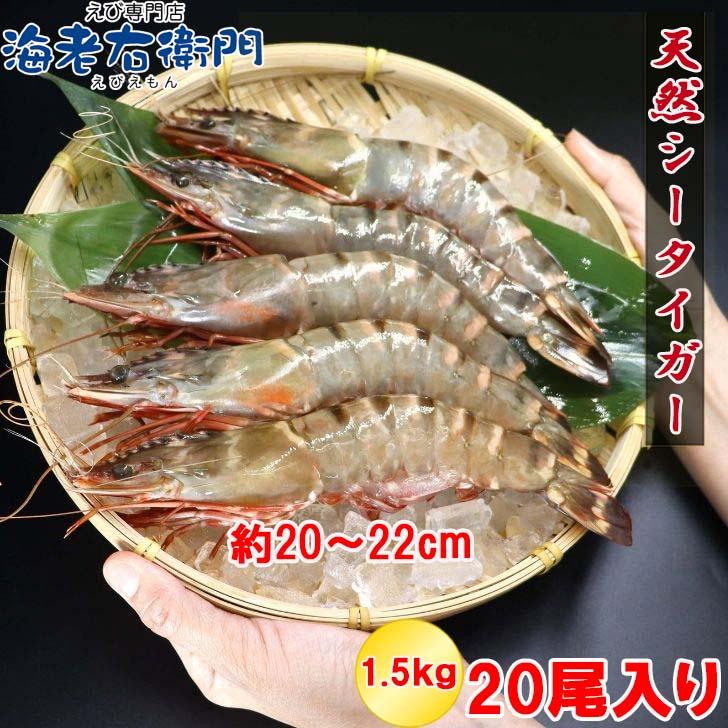 シータイガー 冷凍海老 当店直輸入 有頭 特大 冷凍エビ 超特大 天然有頭シータイガーえび 1.5kg 20尾サイズ スリランカ バーベキュー エビフライ 業務用 |  | 04