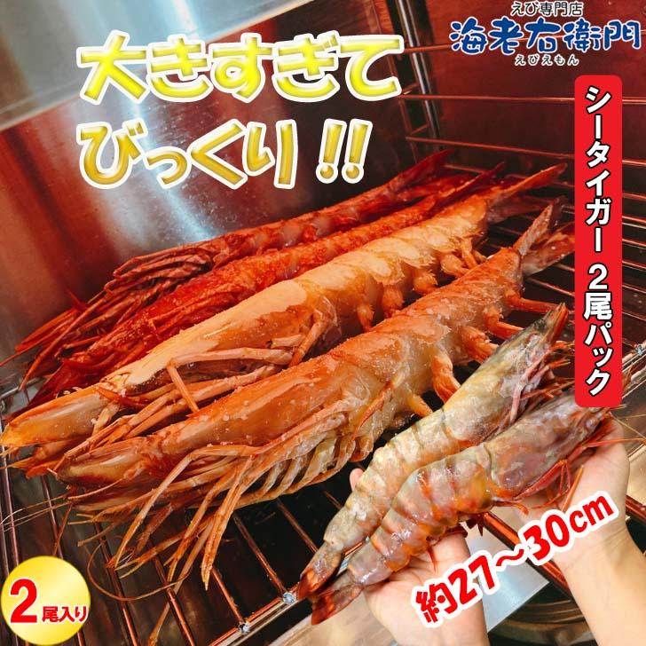 天然シータイガー海老 当店直輸入 有頭えび(2尾入り) 特大 冷凍エビ 超特大 天然有頭 8尾サイズ2尾入りパック スリランカ バーベキュー エビフライ 業務用 |  | 01