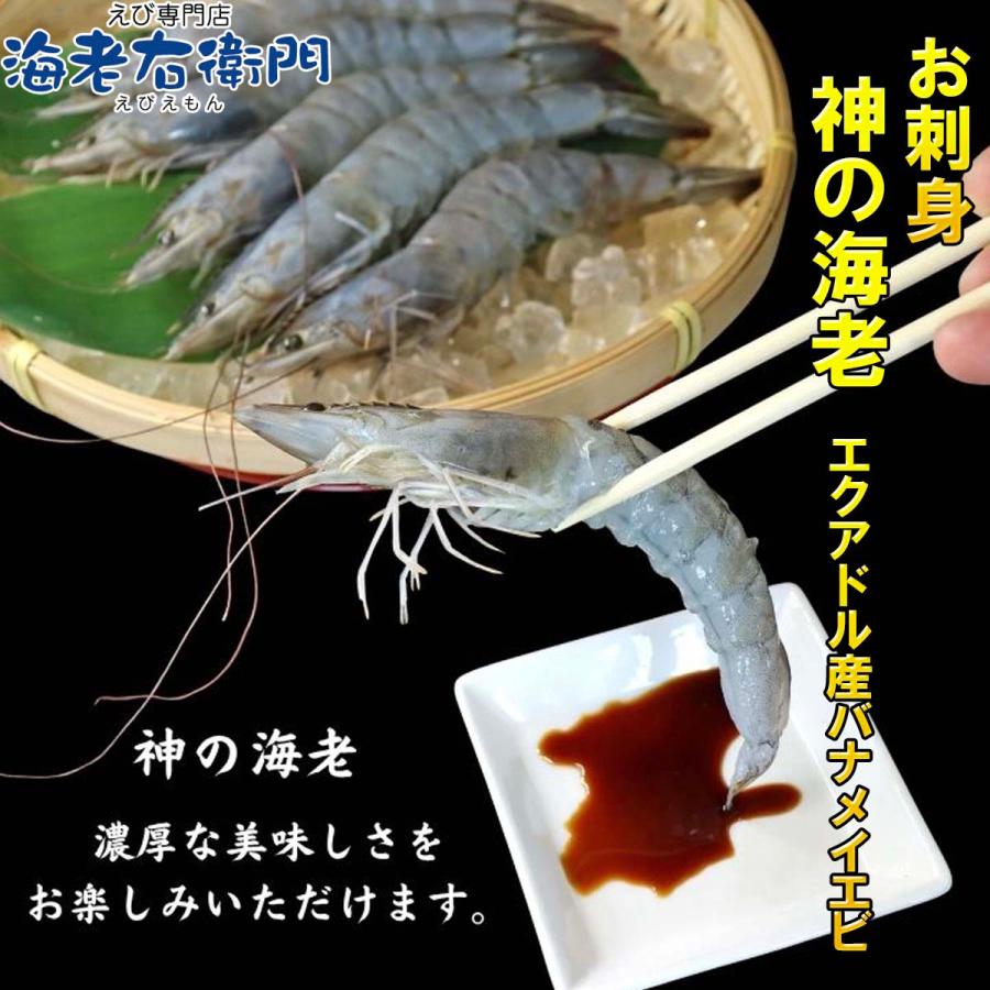 神の海老 1kg (約20尾〜30尾) 有頭エビ えび 海老 刺身 バナメイ プリプリ 生食可 ギフト お歳暮 御祝 養殖 海水養殖 高鮮度 急速冷凍 お取り寄せ 業務用 |  | 07