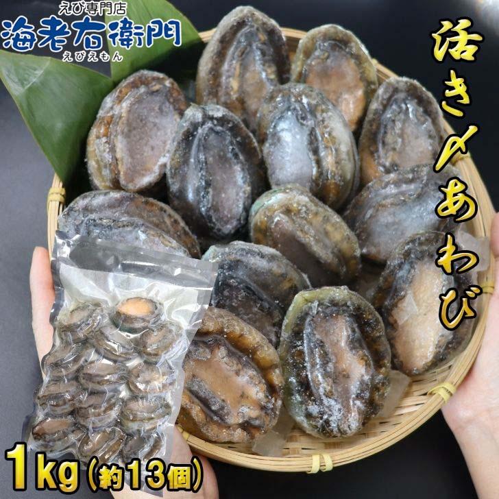 活き〆あわび 1kg 約13個 70-80g(1個) 生食可 お刺身やステーキに！ 送料無料 養殖 業務用 殻付きあわび エゾアワビ 蝦夷鮑 アワビ 鮑 冷凍 お刺身 業務用 |  | 01