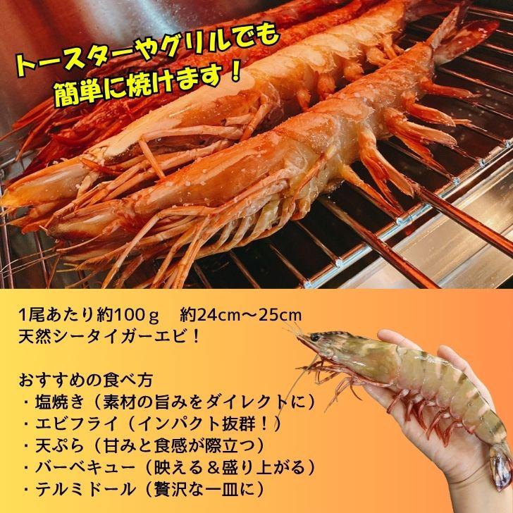 天然シータイガー海老 有頭海老 2尾入 1尾約100g 超特大 冷凍えび 個包装 BBQ エビフライ 天ぷら 塩焼き 新登場 |  | 09