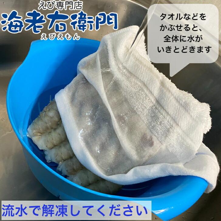 超特大サイズ 約32〜48本入り 8/12サイズ 活〆ブラックタイガー 無頭えび 900g×2で1.8kg 900ｇ（約16-24尾）ずつ解凍できます！ 業務用 |  | 16