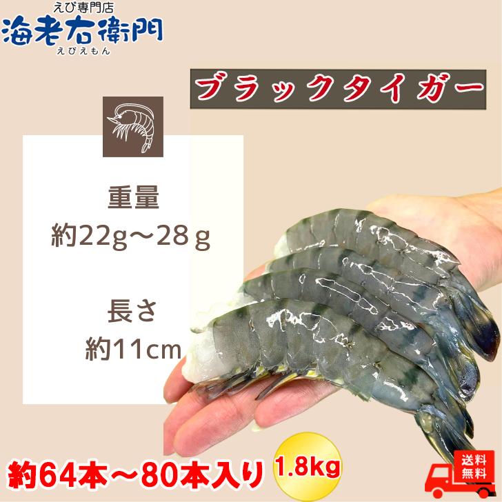 鮮度抜群！美味しい海老 活〆ブラックタイガー 無頭えび 特大サイズ 約64本〜80本入り 16/20サイズ 冷凍エビ えび  美味しいエビフライ 業務用 |  | 06
