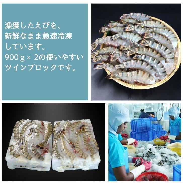 超特大 8/12サイズ 約32尾〜48尾入り 天然 シータイガー 無頭えび 900g×2で1.8kg 特大 エビ 大エビ 冷凍  海老フライ 天ぷら 海鮮 焼き bbq食材  業務用 |  | 06