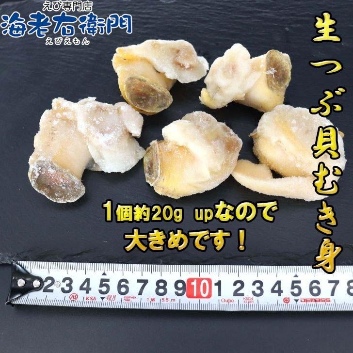 生つぶ貝 むき身 大粒 1kg 1個約20ｇアップ (アイルランド産) つぶがい ツブ貝 ツブガイ 貝 お刺身 海鮮 魚介 バター焼き アヒージョに！  業務用 |  | 02