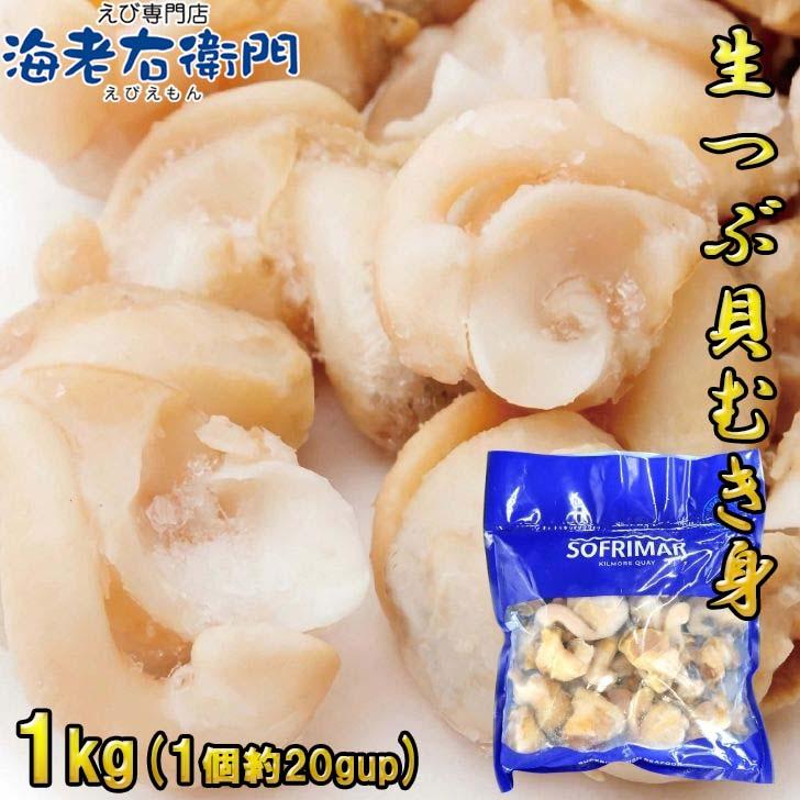 生つぶ貝 むき身 大粒 1kg 1個約20ｇアップ (アイルランド産) つぶがい ツブ貝 ツブガイ 貝 お刺身 海鮮 魚介 バター焼き アヒージョに！  業務用 |  | 03