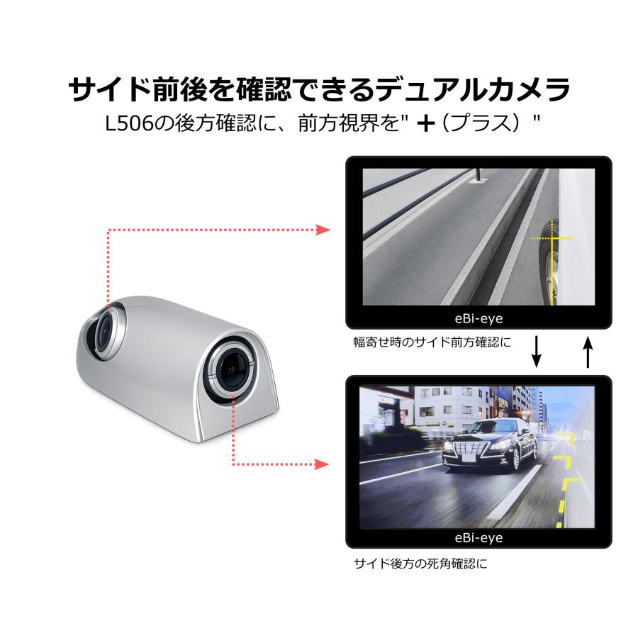 蝦眼(エビアイ) L506-S+ シルバー 左側専用 デュアルカメラ 電子サイド