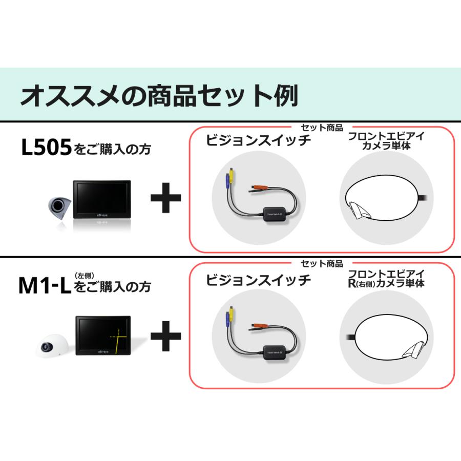 eBi-eye バックカメラセット 楽天市場】蝦眼(エビアイ) S506 左右セット商品 貼るだけ電子サイド