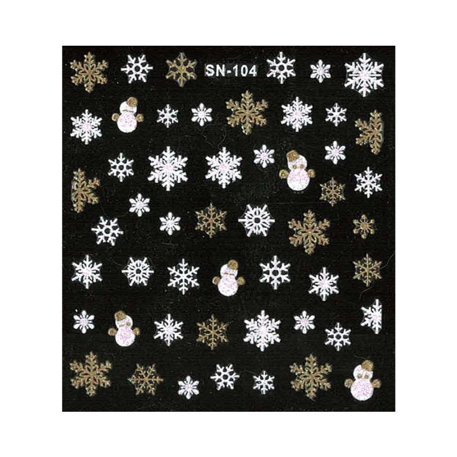 ネイルシール 雪の結晶 [ 冬 ウィンター スノー クリスマス 雪 雪だるま リボン ] |  | 01