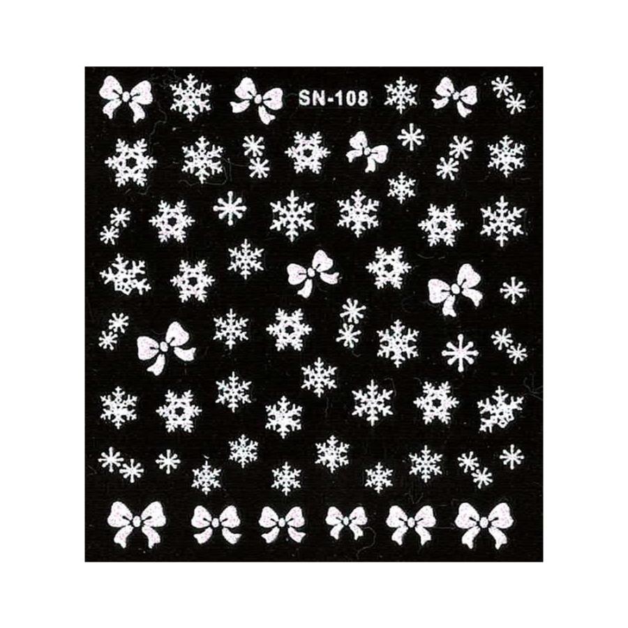 ネイルシール 雪の結晶 [ 冬 ウィンター スノー クリスマス 雪 雪だるま リボン ] |  | 02