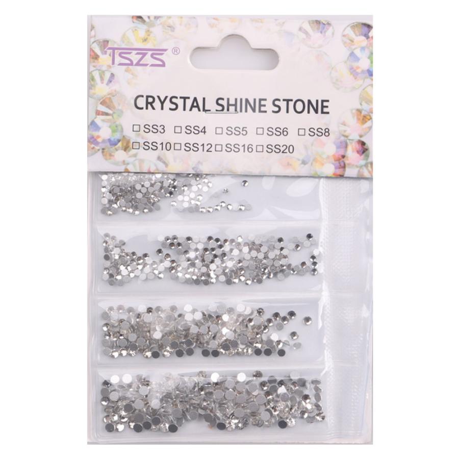 高品質ガラスラインストーン 約1440粒 6サイズセット クリスタル クリスタルAB [ ネイル ネイルアート ネイルパーツ デコパーツ ガラスストーン ストーン ] |  | 01