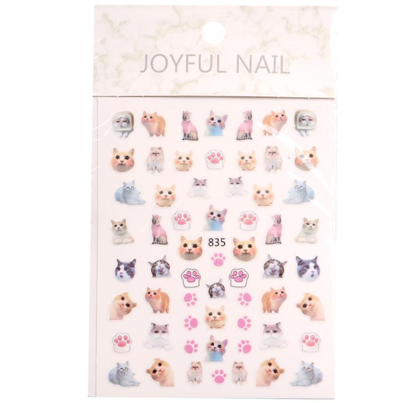 ネイルシール ぶりっこ ねこ [ 猫 ネコ キャット 肉球 動物 アニマル リアル 実写 ] 835 |  | 01