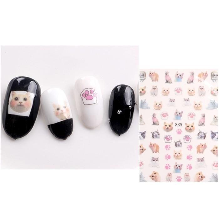 ネイルシール ぶりっこ ねこ [ 猫 ネコ キャット 肉球 動物 アニマル リアル 実写 ] 835 |  | 02