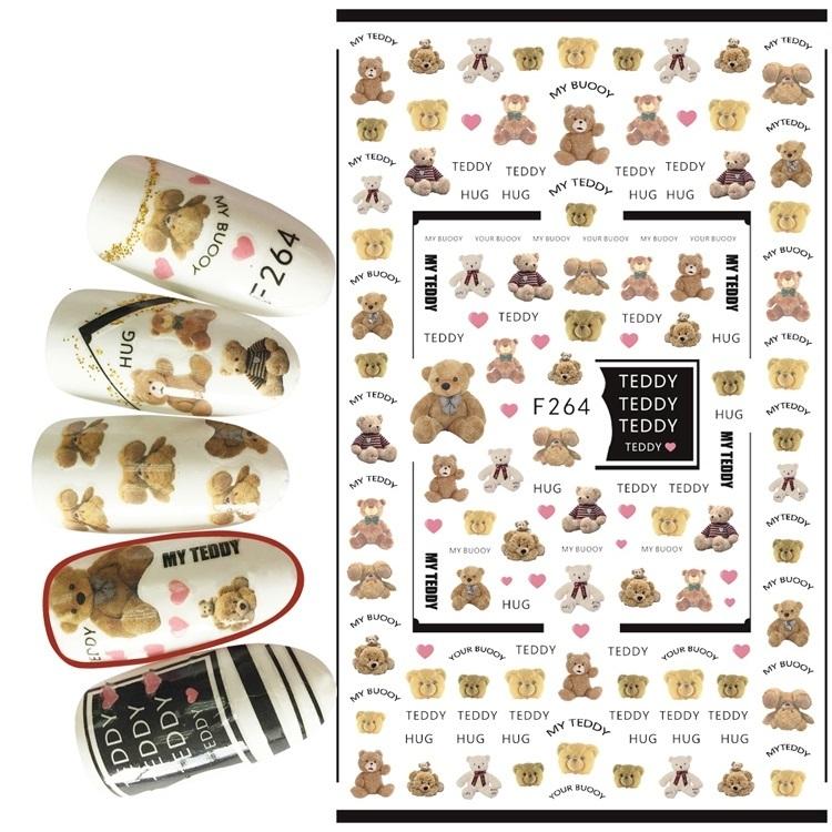 ネイルシール ハグミー くま [ テディベア 熊 クマ 動物 アニマル 実写 リアル ] F264 |  | 01