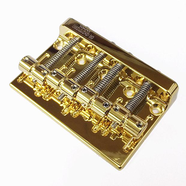 GOTOH ゴトー ベース ブリッジ 201B-4 G(ゴールド) 4弦用 : EbiSound