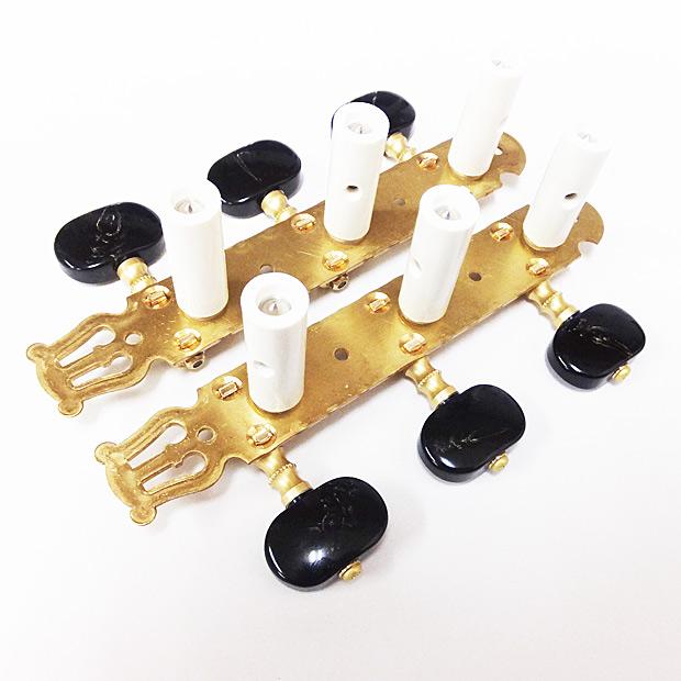 GOTOH クラシックギター ペグ 35G3600C BB(黒ボタン) SB 両側セット