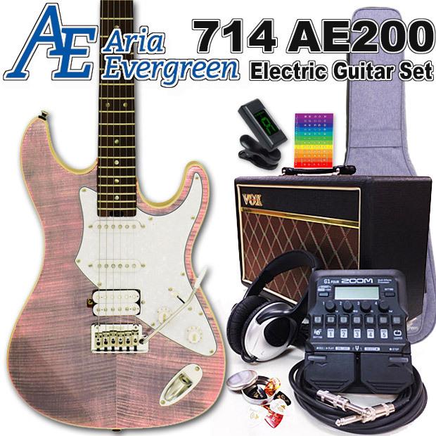 人気ブランドを AriaProII 714 AE200 LV アリア・エヴァーグリーン エレキギター初心者 18点セット VOXアンプとZOOM  G1Four付属 エレキギター初心者セット - hqpt.com