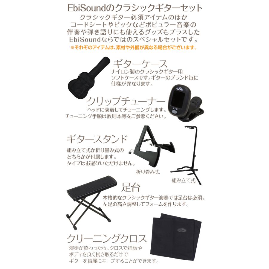 ARIA（アリア） クラシックギター A-20 初心者入門12点セット セダー単