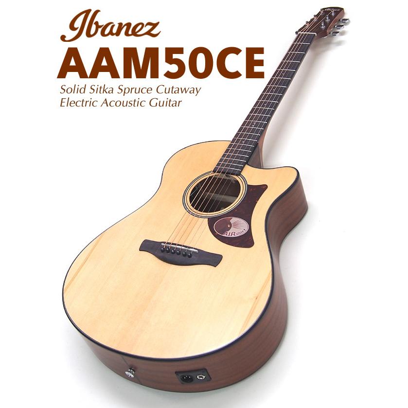 Ibanez（アイバニーズ） AAM50CE OPN 初心者 入門 17点セット エレアコ