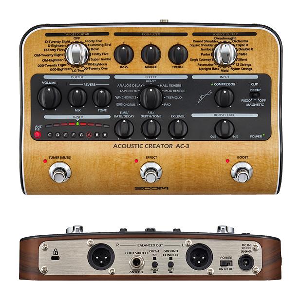 ズーム（zoom） ZOOM AC-3 アコースティックギター プリアンプ