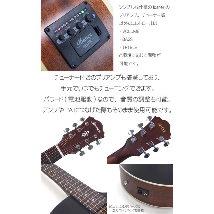 Ibanez アイバニーズ AE140 WKH 初心者 入門 10点セット